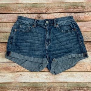 Aeropostale High Waisted Shorty Denim Shorts